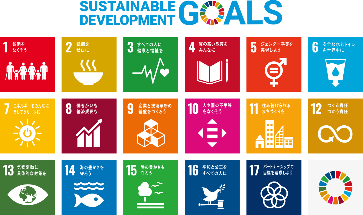 持続可能な開発目標（SDGs）への取り組みロゴ